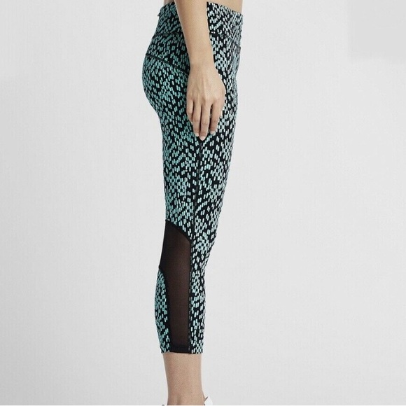 Nike Power Epic Lux Capri Legging Medium M Green Black Pant Tight Crop 698864 - Picture 1 of 7